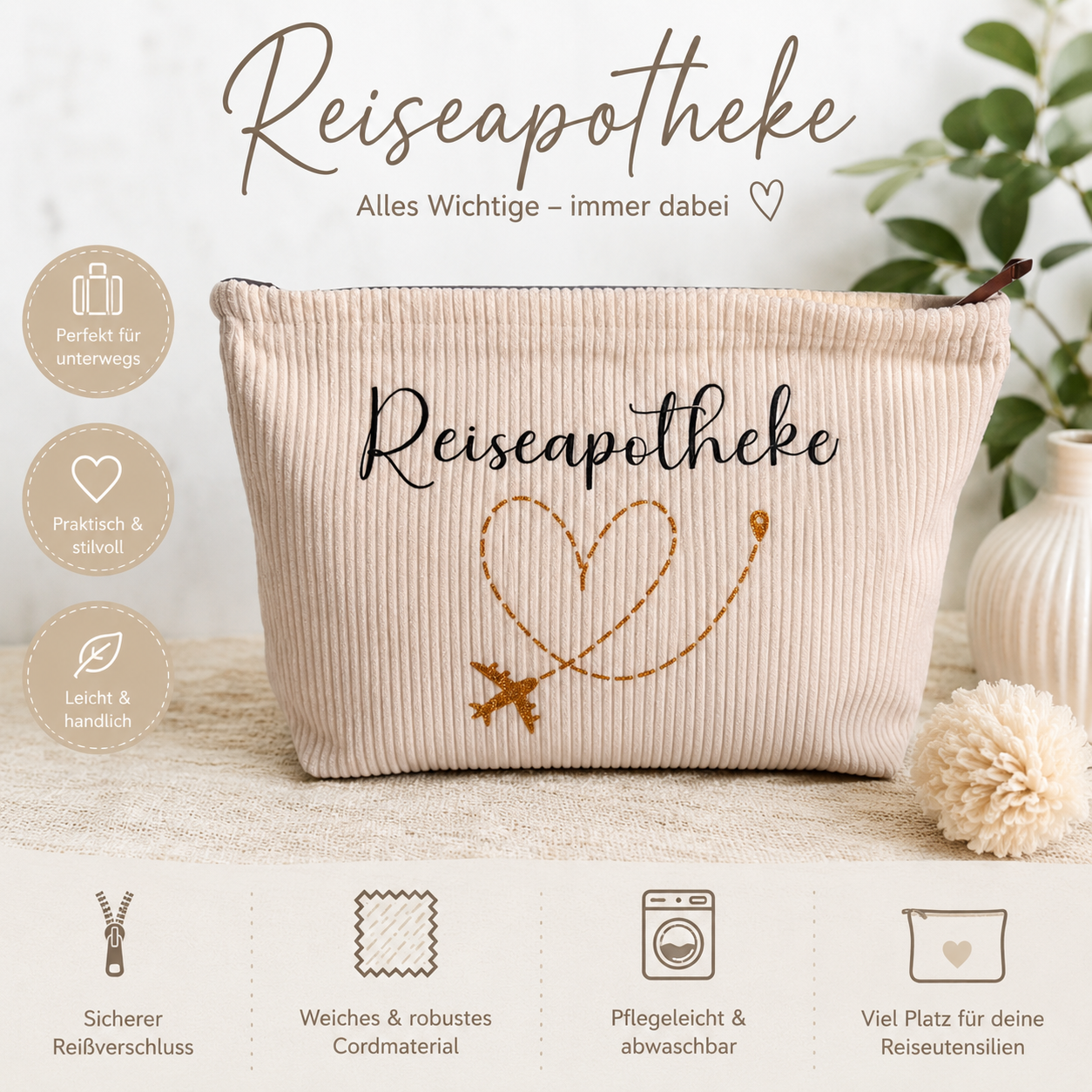 Kosmetiktasche "Reiseapotheke"