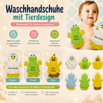Personalisierbarer Baby/ Kinder Waschhandschuh