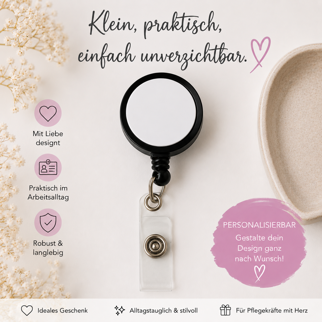 Personalisierbare Schlüsselkarten Anhänger ausziehbar