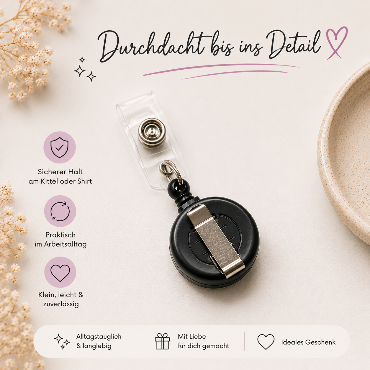 Schlüsselkarten Anhänger ausziehbar "Skully"