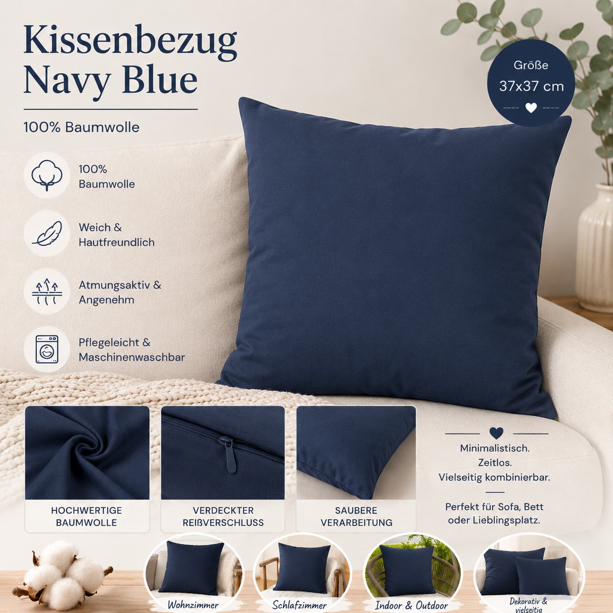 Personalisierbarer Kissenbezug