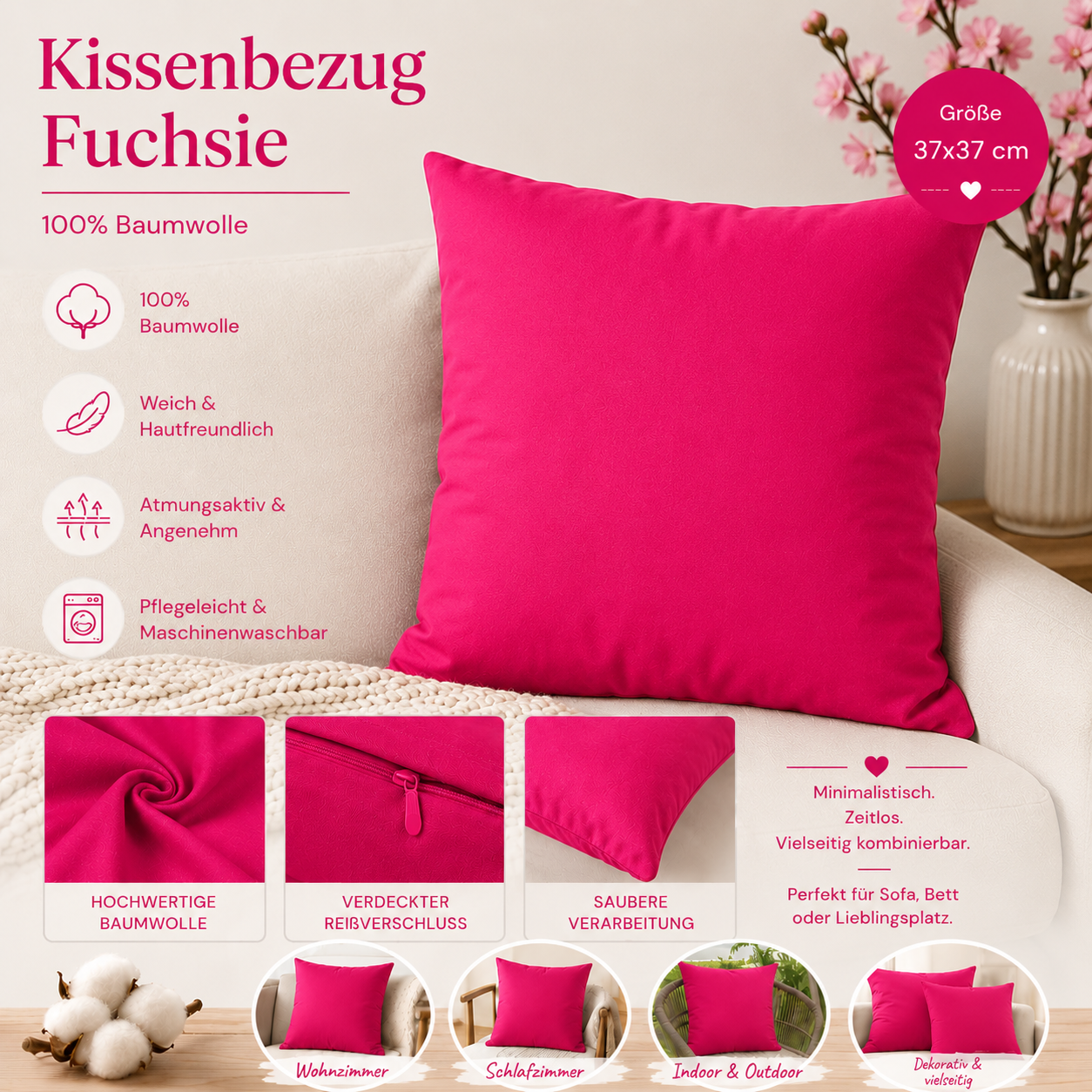 Personalisierbarer Kissenbezug