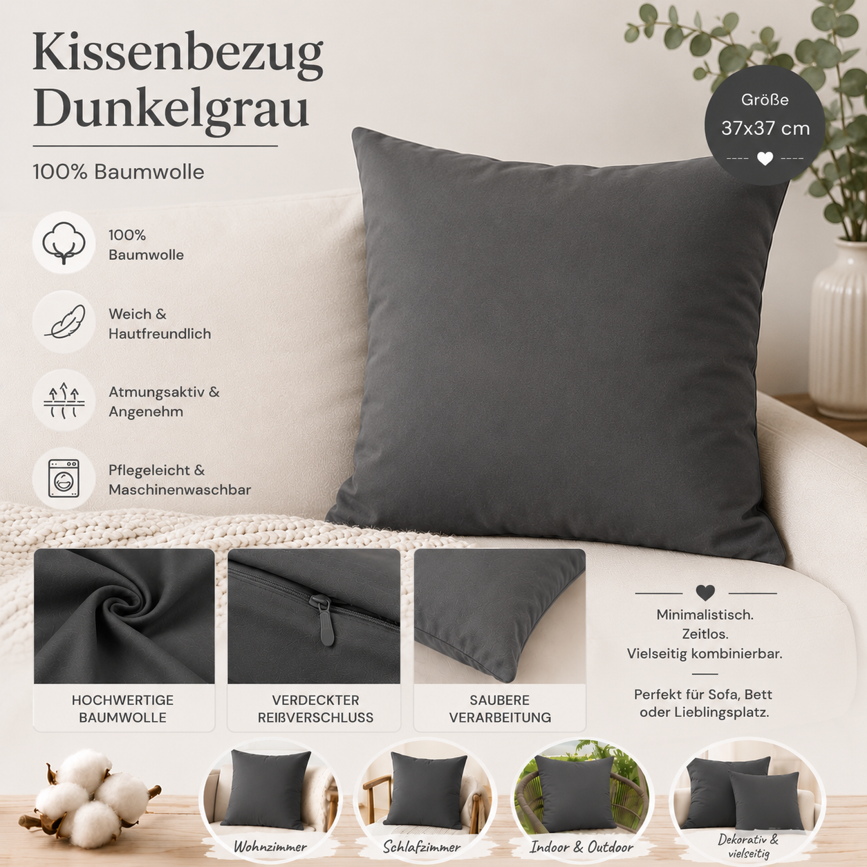 Personalisierbarer Kissenbezug