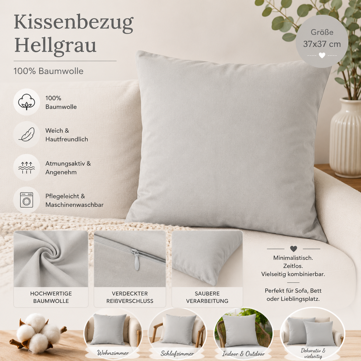 Personalisierbarer Kissenbezug