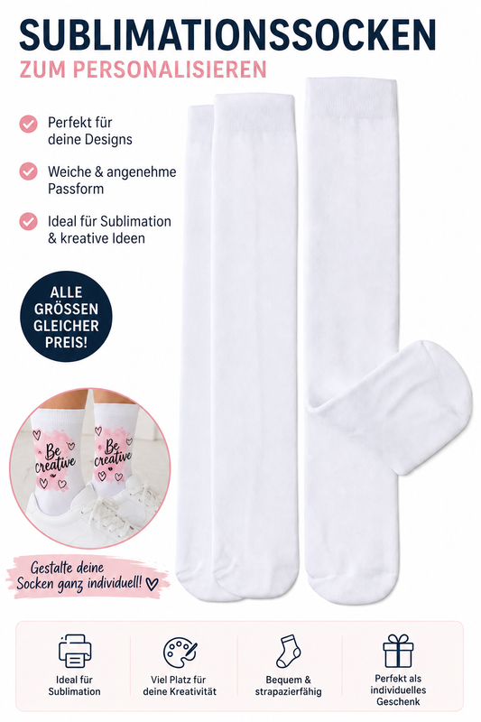 Personalisierbare  Socken mit Foto oder Name – individuell bedruckbar
