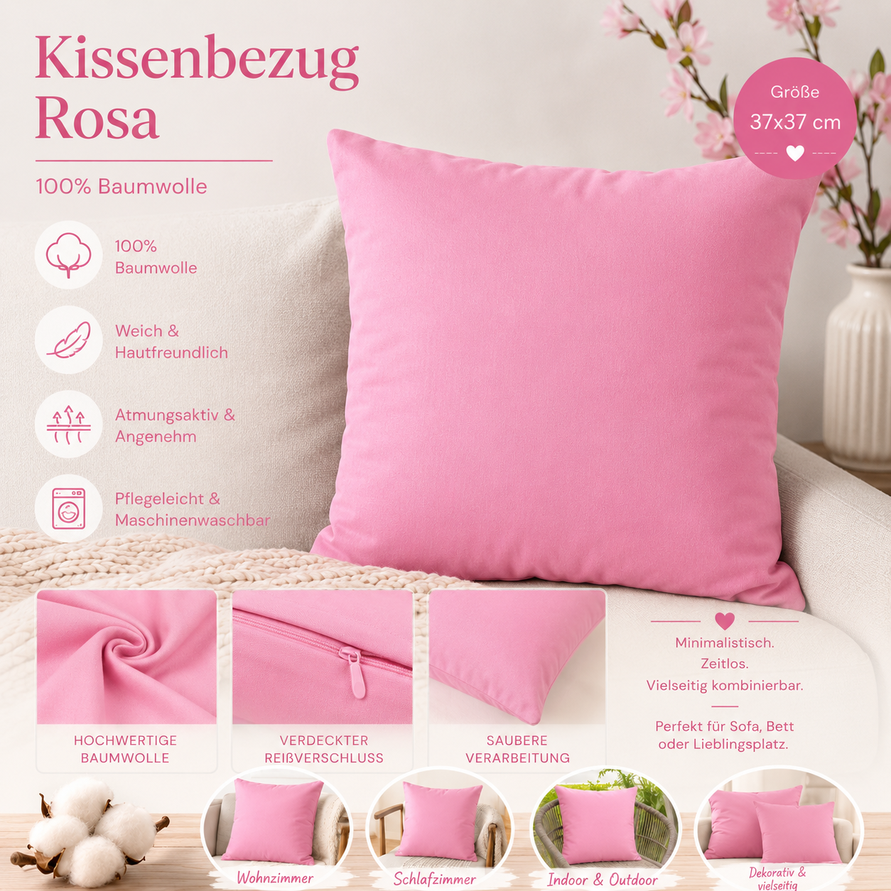 Personalisierbarer Kissenbezug