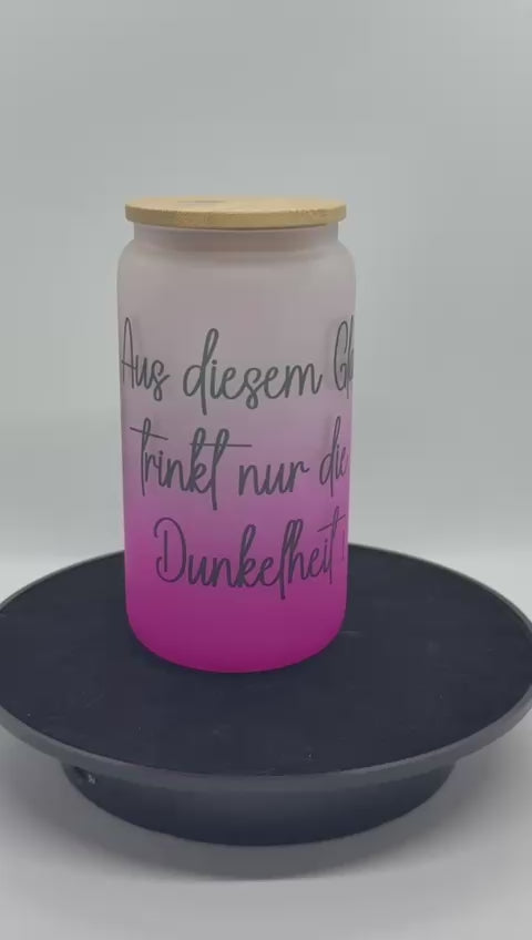 Glas "Blumen-Skully"